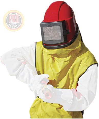 Hełm Comfort do czyszczenia z nylonową peleryną contracor.jpg